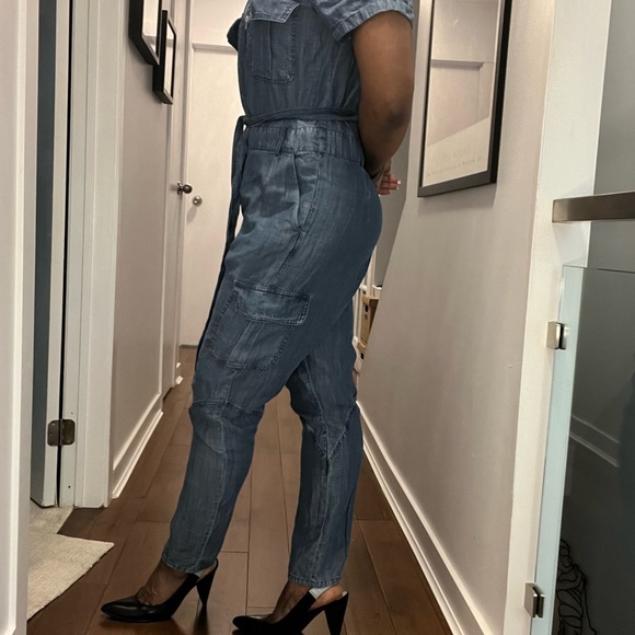 Soft denim jumpsuit. - Picture 4 of 5